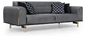 Design 3 személyes kanapé Darlita 234 cm szürke