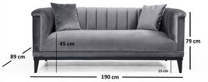 Design kanapé Tamanna 190 cm sötétszürke