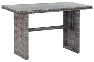 Antracitszürke polyrattan kerti asztal 110 x 60 x 67 cm