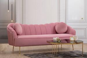 Design 3 személyes kanapé Adalia 215 cm órózsaszín