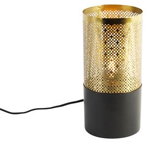 Ipari asztali lámpa fekete arannyal - Raspi