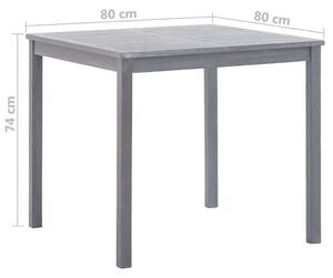 Szürke tömör akácfa kerti asztal 80 x 80 x 74 cm