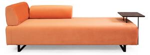 Szétcsukható kanapé tárolóasztallal Vinaya 220 cm lazac színű