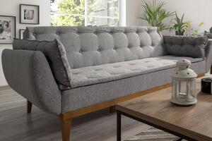 Design ágyazható kanapé Talasius 217 cm sötétszürke