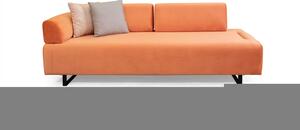 Szétcsukható kanapé tárolóasztallal Vinaya 220 cm lazac színű