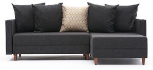 Összecsukható sarok kanapé Satisha 215 cm antracit - jobb