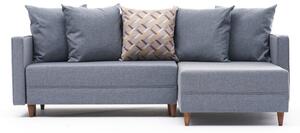 Összecsukható sarok kanapé Satisha 215 cm kék - jobb