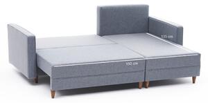 Összecsukható sarok kanapé Satisha 215 cm kék - jobb