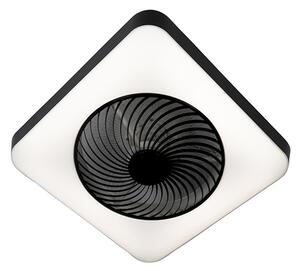 Mennyezeti ventilátor, szögletes fekete, LED-del szabályozható - Climo