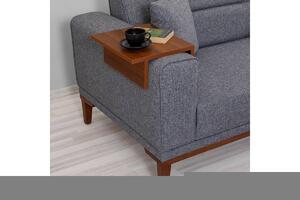 Design 3 személyes kanapé Malisha 223 cm sötétszürke