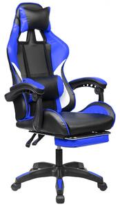 BeComfort OC05 ergonómikus gamer gaming főnöki szék forgószék lábtartóval kék
