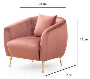 Design fotel Zeena rózsaszín