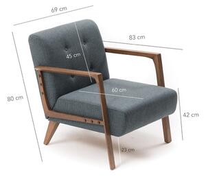 Design fotel Tamarix kék-barna