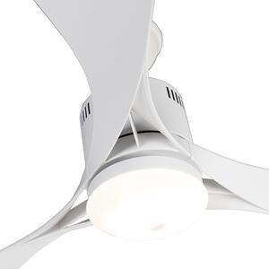 Mennyezeti ventilátor fehér, LED-del és távirányítóval - Kolm