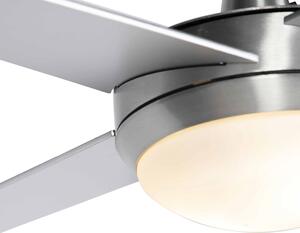 Mennyezeti ventilátor acél LED -del és távirányítóval - Roar 52