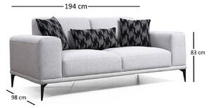 Design kanapé Olliana 194 cm szürke