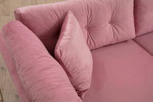 Design 3 személyes kanapé Basiano 214 cm órózsaszín