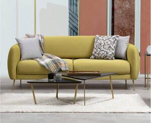 Design összecsukható kanapé Eilika 214 cm sárga