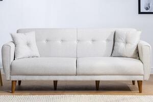 Összecsukható 3 személyes kanapé Gianetta 205 cm krém