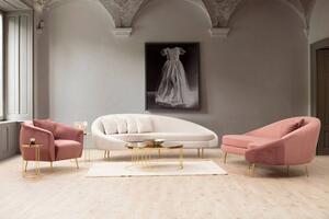 Design 3 személyes kanapé Zeena 255 cm rózsaszín - bal