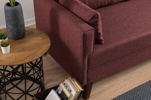 Design összecsukható kanapé Marisela 208 cm bordó