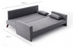 Design összecsukható kanapé Marisela 208 cm szürke