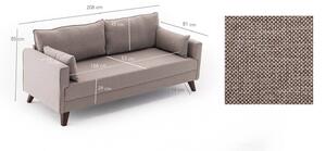 Design 3 személyes kanapé Marisela 208 cm krém