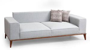 Design 3 személyes kanapé Tarika 223 cm világosszürke - Raktáron