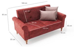 Design összecsukható kanapé Bahula 160 cm piros