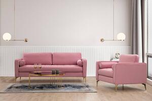 Design fotel Jarmaine régi rózsaszín