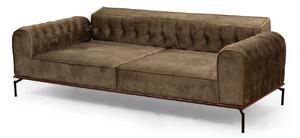 Design 3-személyes kanapé Tamarice 230 cm barna-zöld