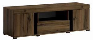 AVINON TV asztal, 160x51,5x49,5, tölgy noble/fekete