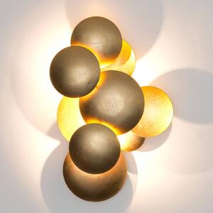 Holländer BOLLADARIA LED fali lámpa, arany, 42 x 27 cm, fém, dimmelhető fényerő,, Sárgaréz / arany, Nappali / Étkező, fém, Dizájn