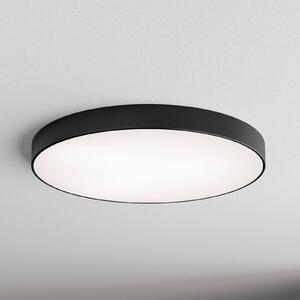 TEMAR LIGHTING Cleo lámpa üveg diffúzorral, fekete, Ø 78cm, dimmelhető, Fekete, Nappali / Étkező, Modern