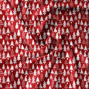 CHRISTMAS TREES piros mikroszálas ágyneműhuzat Ágyneműhuzat mérete: 70 x 90 cm | 140 x 200 cm