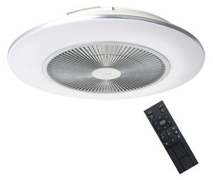 Milagro LED Dimmelhető mennyezeti lámpa ventilátorral ARIA LED/38W/230V ezüst + távirányító MI1979
