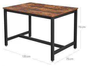Étkezőasztal - Vasagle Loft - 120 x 75 cm