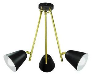 Beltéri függeszték e14 3x40w fekete/arany alder
