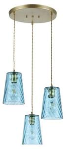 Beltéri függeszték e27 3x40w kék/arany azurine