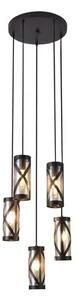 Beltéri függeszték e14 5x40w barna oberon
