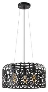Beltéri függeszték e27 3x60w fekete alessandra