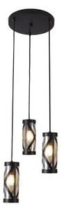 Beltéri függeszték e14 3x40w barna oberon