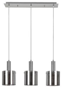 Beltéri függeszték e27 3x60w króm/füstszínű üveg donati
