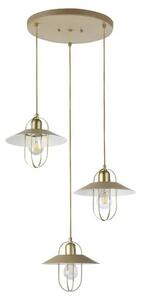 Beltéri függeszték e27 3x40w arany/bézs nesrin
