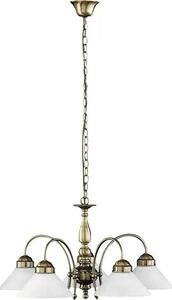 Rabalux csillár e27 5x60w bronz/fehér marian