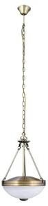 Csillár e27 2x60w bronz/fehér alabástrom üveg marlene