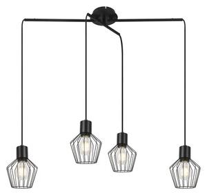 Beltéri függeszték e27 4x40w fekete belano
