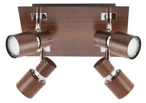 Beltéri karos spotlámpa gu10 4x50w wenge merkur