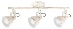 Beltéri karos spotlámpa e14 3x40w antik fehér vivienne