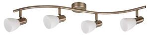 Beltéri karos spotlámpa e14 4x40w bronz soma